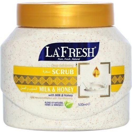 lafresh -face and body scrub -milk & honey -610 gm
