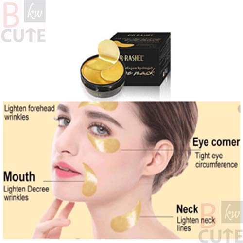 Dr Rashel 24k Gold Collagen Hydrogel Eye Mask 60pcs - Bcute-kw