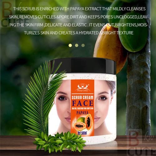Pretty Cowry Face Scrub Cream Papaya, 500ml