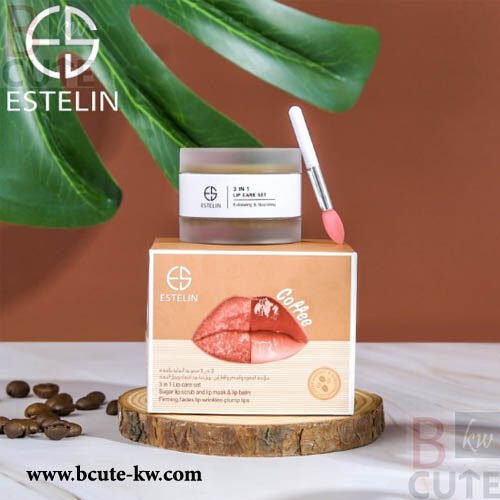 ESTELIN Coffee Sugar Lip Scrub Moisturizing Mask Set