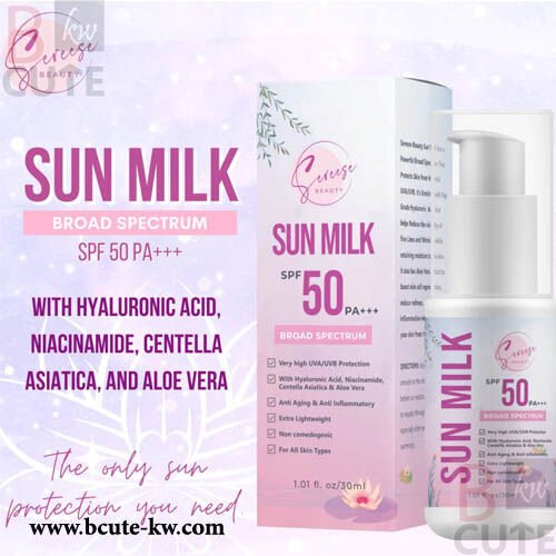 Sereese Beauty Sun Milk protects skin UVA/UVB
