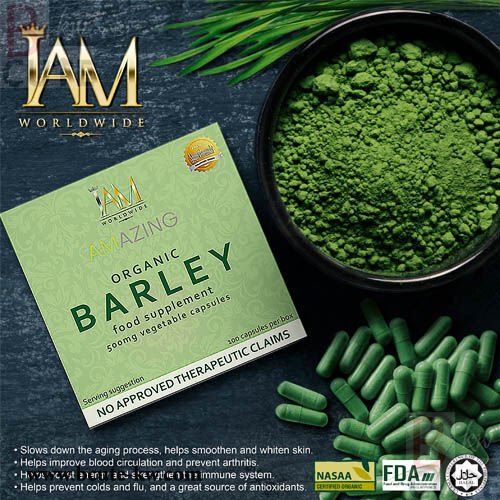 IAM Amazing Pure Organic Barley Capsules 100
