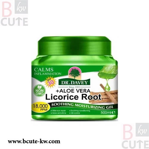 dr.davey aloe vera licorice root soothing moisturizing gel 500ml