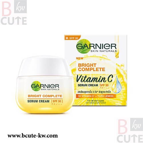 GARNIER BRIGHT COMPLETE VITAMIN C SERUM CREAM SPF 30