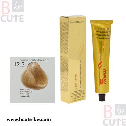 MAXI GOLD Color Cream -ULTRA LIGHTENING SHADES-SUNSHINE BLONDE #12.3