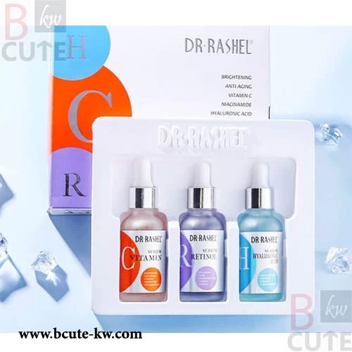 Dr Rashel 3in1Vitamin C , Hyaluronic Acid & Retinol Serums - 30ml Each