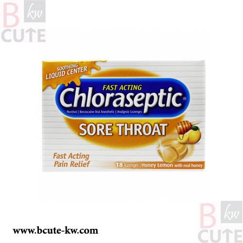 CHLORASEPTIC SORE THROAT RELIEF HONEY LEMON 18 LOZENGES