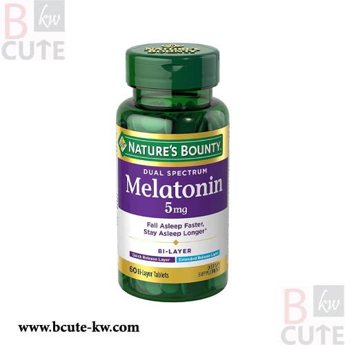 Nature's Bounty Melatonin 5mg Dual Spectrum 60 Bi-Layer Tablets