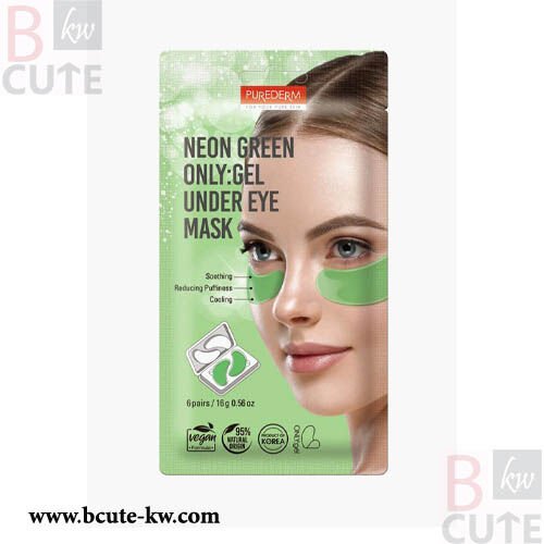 PureDerm Neon Green Only 6-Pair Under Eye Gel Mask