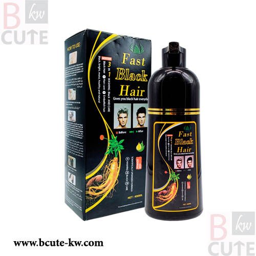 TREE CITY Black Hair Dye Shampoo - Instant Fast 3 In 1 400ml