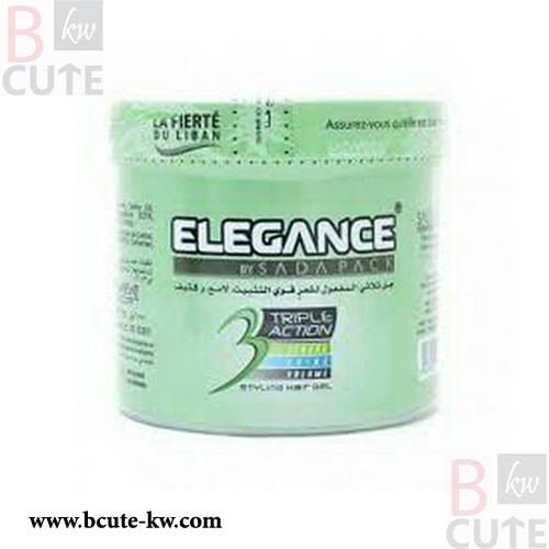 Elegance Green 3 Triple Action Hair Gel 500ml