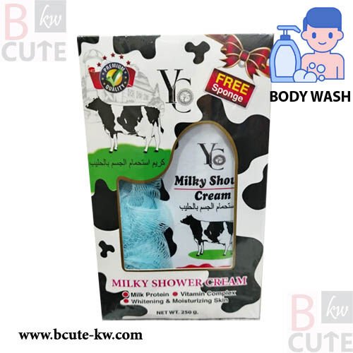 YC Milky Shower Cream 250Ml+Sponge