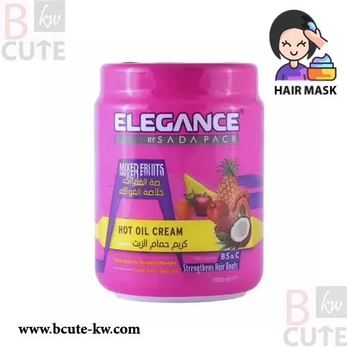Elegance Hot Oil Cream 1000 ml – Fruit Extract Hair Mask Elegance Hot Oil Cream 1000 ml – Fruit Extract Hair Mask