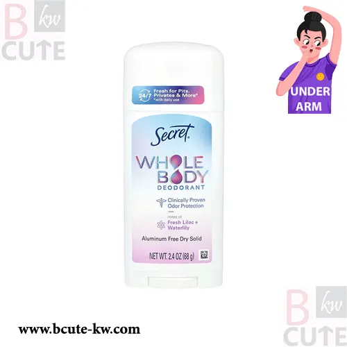 Secret, Whole Body Deodorant, Aluminum Free  (68 g) Secret, Whole Body Deodorant, Aluminum Free (68 g)
