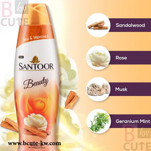 Santoor Beauty Perfumed Talc With Sandalwood Extracts - 400 gm Santoor Beauty Perfumed Talc With Sandalwood Extracts - 400 gm