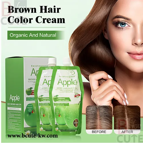 Keratine Queen APPLE Ammonia-Free BROWN Hair Color Cream 1000ml Keratine Queen APPLE Ammonia-Free BROWN Hair Color Cream 1000ml