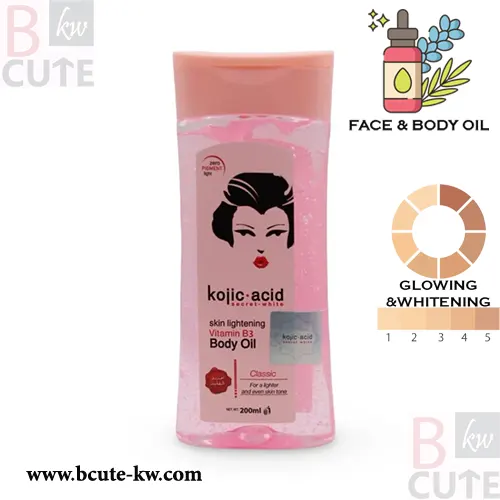Kojic Acid Secret White Skin Lightening Vitamin B3 Body Oil 200Ml Kojic Acid Secret White Skin Lightening Vitamin B3 Body Oil 200Ml