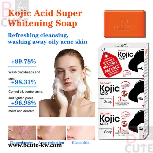 DR. DAVEY Kojic Acid Super Brightening Soap (Trio Pack) (3PCSX100g) DR. DAVEY Kojic Acid Super Brightening Soap (Trio Pack) (3PCSX100g)