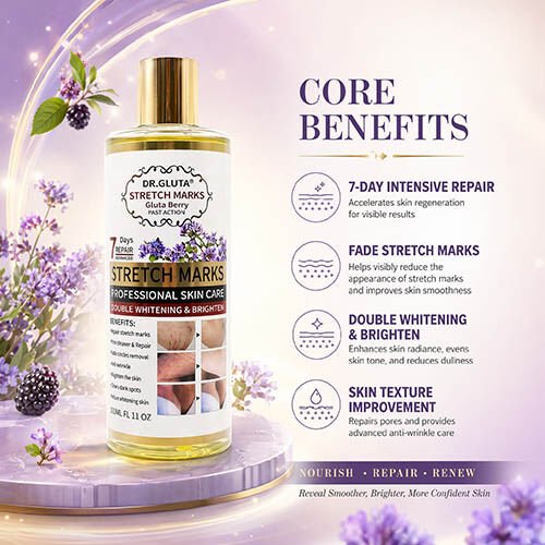 Ha7f8c47b1dd5426d89adb382c0242b5a0 Gluta Gold Stretch Marks Double whitening oil 300ml - Image 2