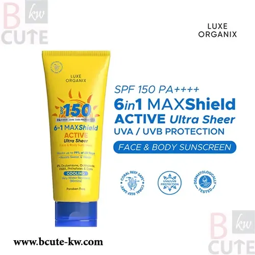 360 LUXE ORGANIX 6 in 1 Maxshield Active Ultra Sheer Sunscreen 100ml - Image 2