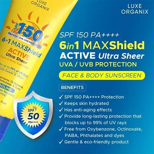 68be012dc8dd6416265ca12c0158020a.jpg_720x720q80.jpg_ LUXE ORGANIX 6 in 1 Maxshield Active Ultra Sheer Sunscreen 100ml - Image 4
