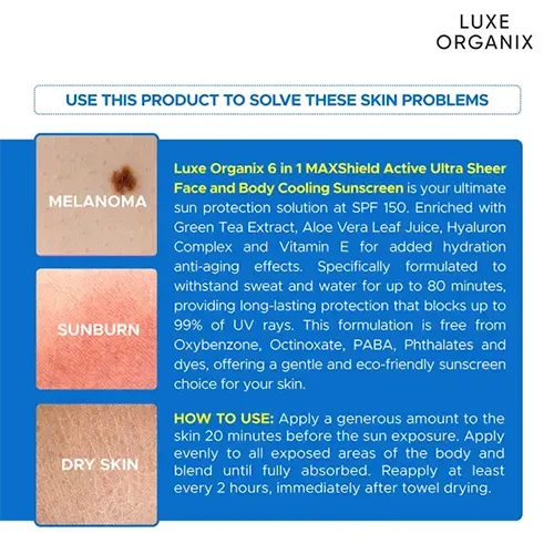 7f32a57405825123f4ed12dacdfa05e9.jpg_720x720q80.jpg_ LUXE ORGANIX 6 in 1 Maxshield Active Ultra Sheer Sunscreen 100ml - Image 3