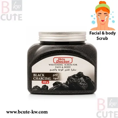 Skin Doctor Face & Body Whitening Scrub – Black Charcoal 500ml Skin Doctor Face & Body Whitening Scrub – Black Charcoal 500ml