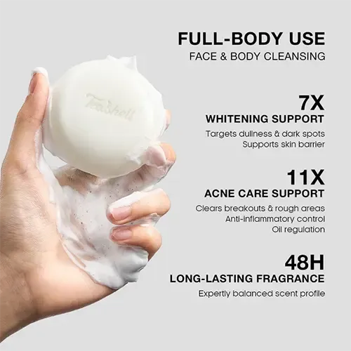 6_31f1eb48-fd91-4630-8302-993771aa535e Teashell Niacinamide Skin Brightening Soap – 100g - Image 2